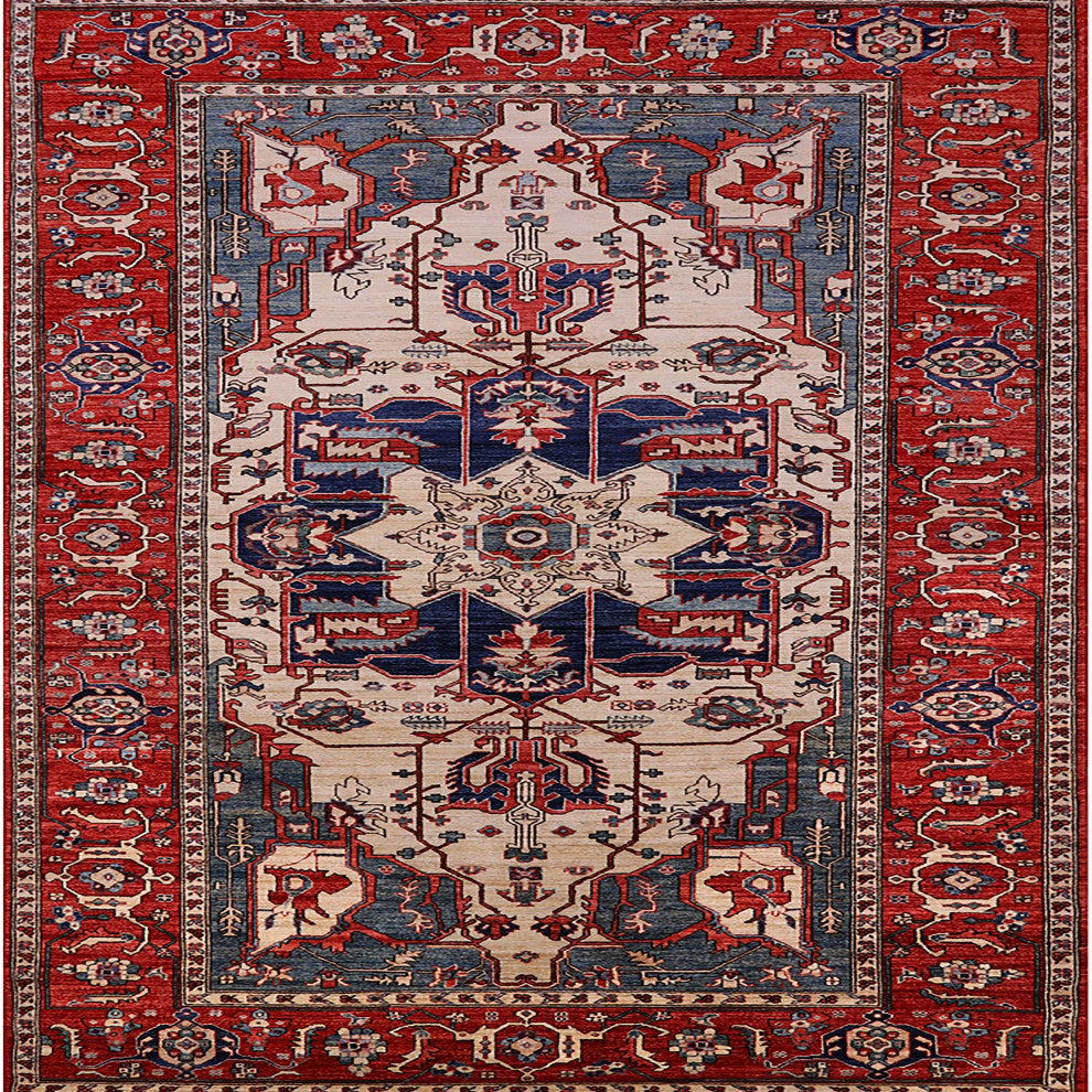 Ahgly Company Indoor Square Mid-Century Modern Area Rugs, 7' Square