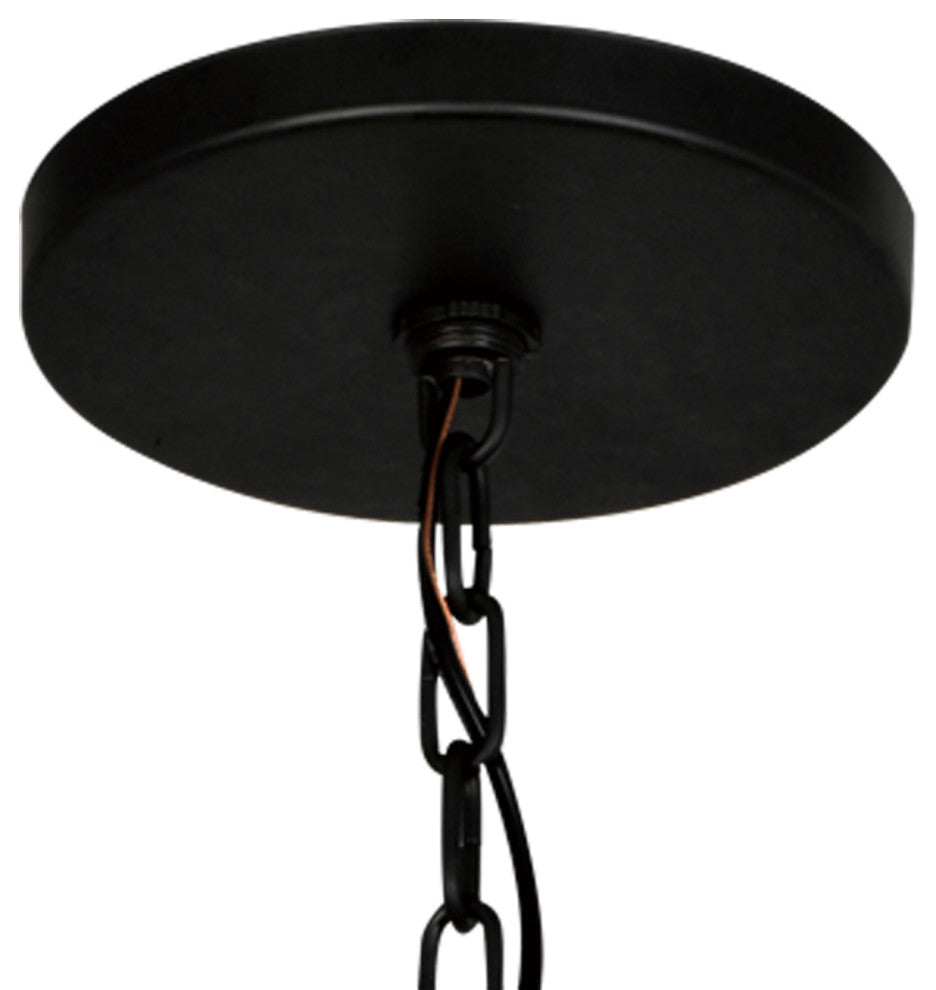 Hulton 6-Light Chandelier, Matte Black Finish