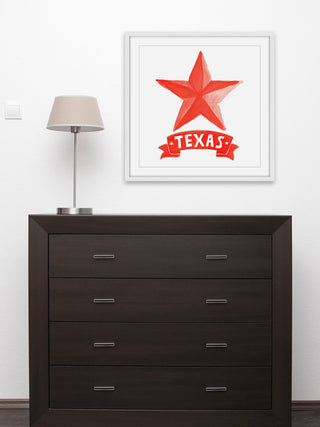 "Texas Me" Framed Painting Print, 24x24