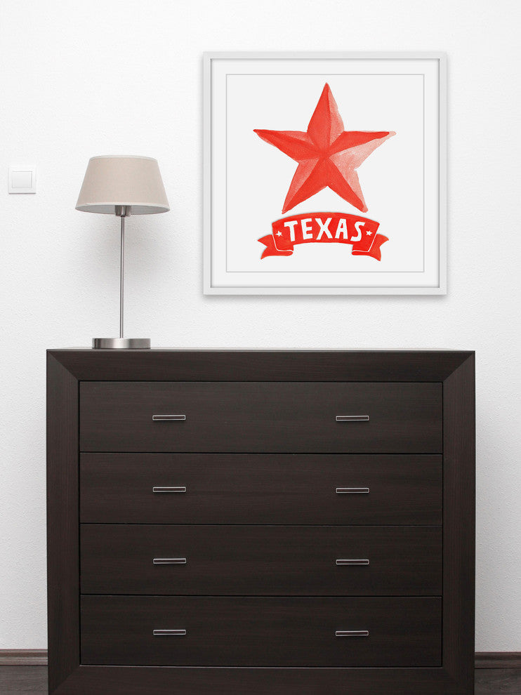 "Texas Me" Framed Painting Print, 24x24