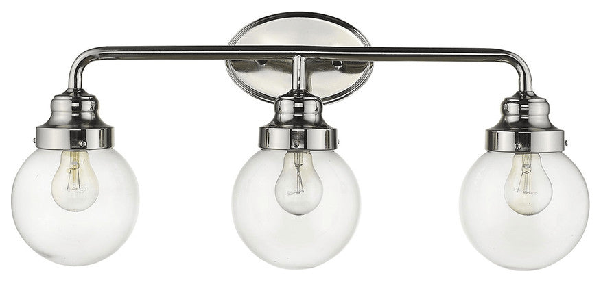 Portsmith 3-Light Polished Nickel Vanity