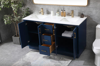 54" SIngle Bathroom Vanity, Blue