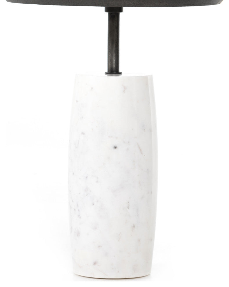 Cronos End Table-Polished White Marble