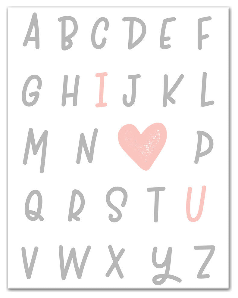 I Love You from A to Z 11x14 Canvas Wall Art
