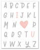 I Love You from A to Z 11x14 Canvas Wall Art