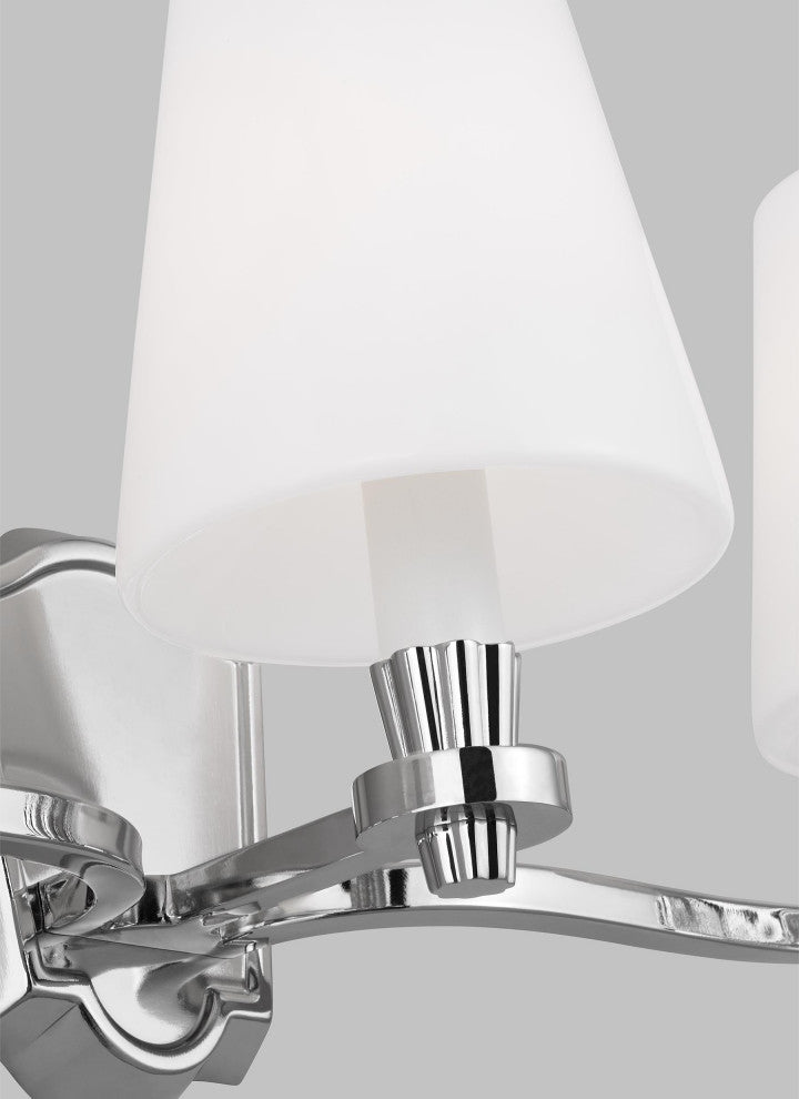 Paisley Three Light Vanity, Polished Nickel