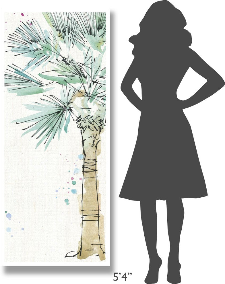 "Palm Passion VII no Words" Digital Paper Print by Anne Tavoletti, 26"x62"