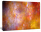 Yellow Starry Fractal Sky, Oversized Abstract Canvas Art Print, 60x40