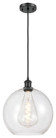 Innovations 516-1P-BK-G122-12 1-Light Mini Pendant, Matte Black
