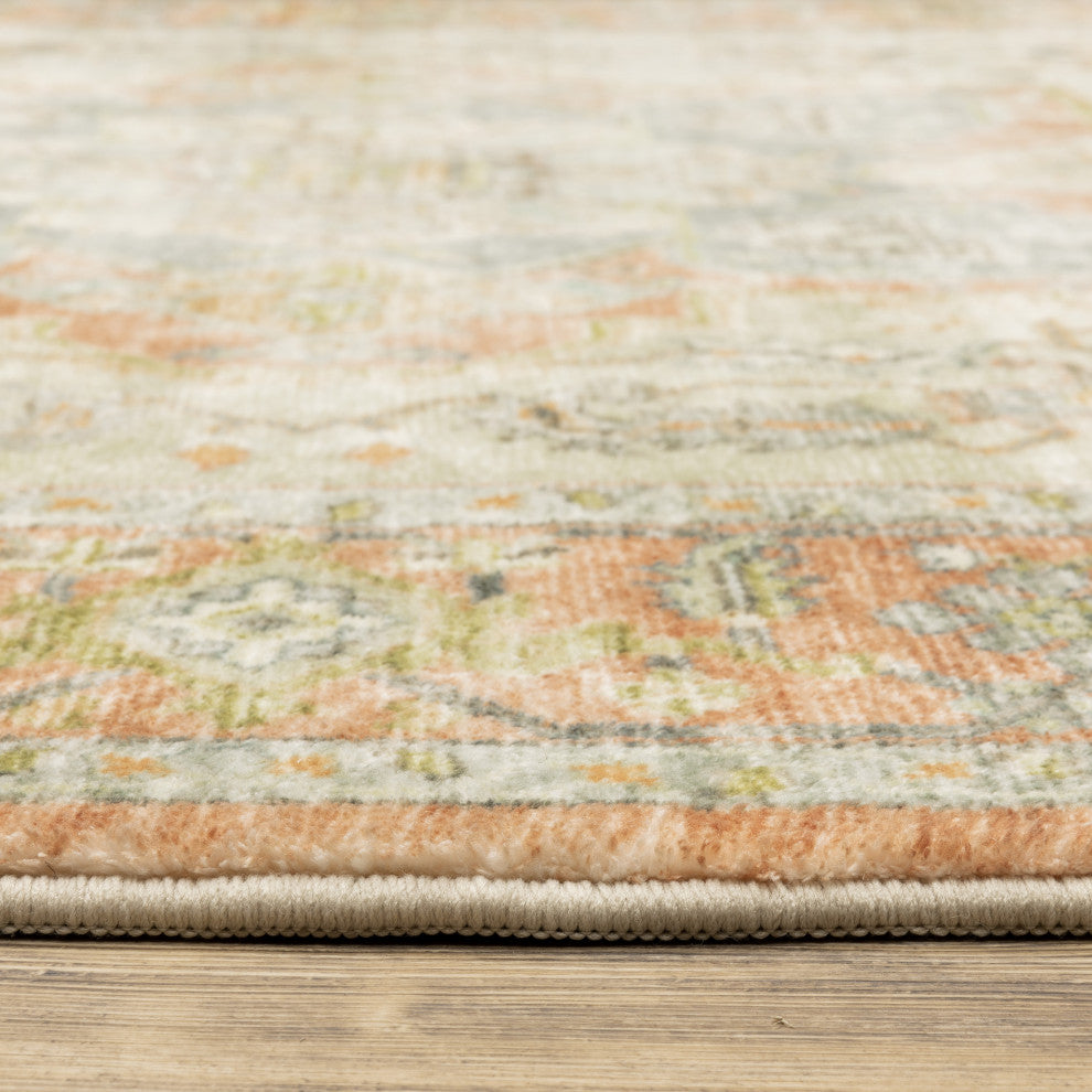 Oriental Weavers Savoy Indoor Rug Orange/ Silver 5'3" X 7'3"