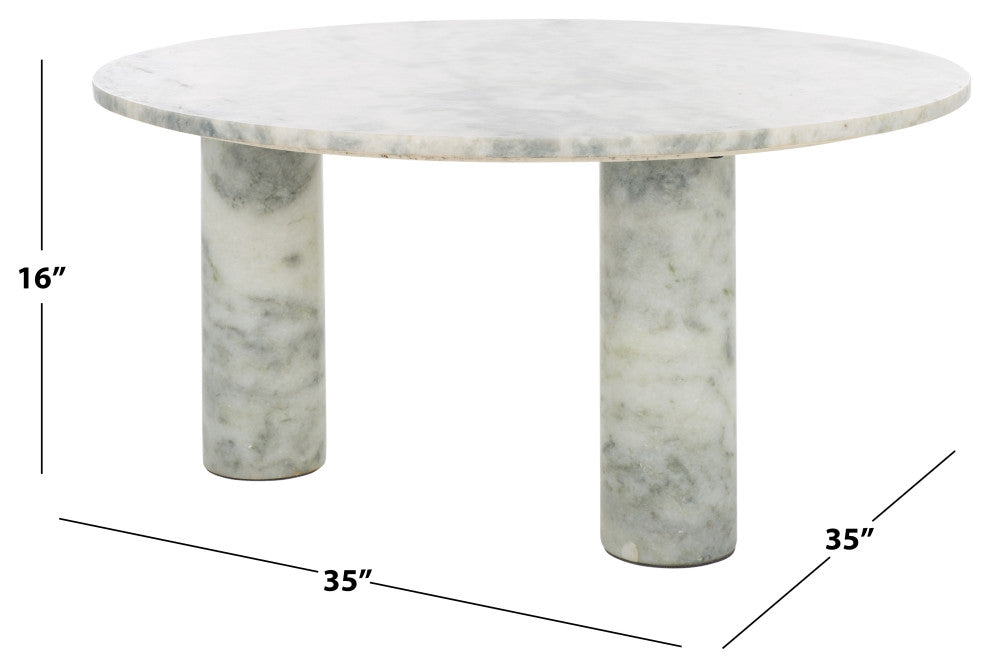Safavieh Couture Giabella Marble Coffee Table, White