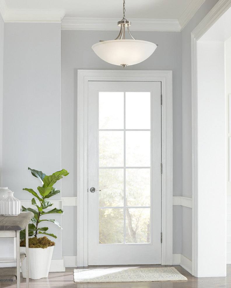 Generation Lighting 6616503 Geary 3 Light 19"W Outdoor Pendant - Midnight Black