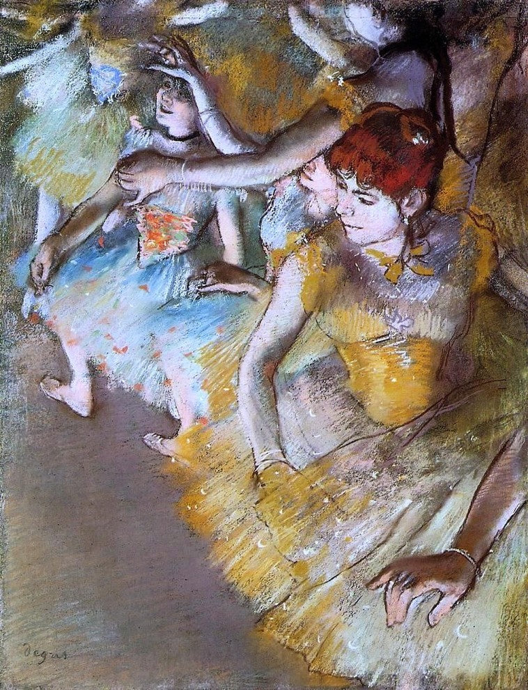 Edgar Degas Ballet Dancers on the Stage, 21"x28" Gallery Wrapped Canvas Print