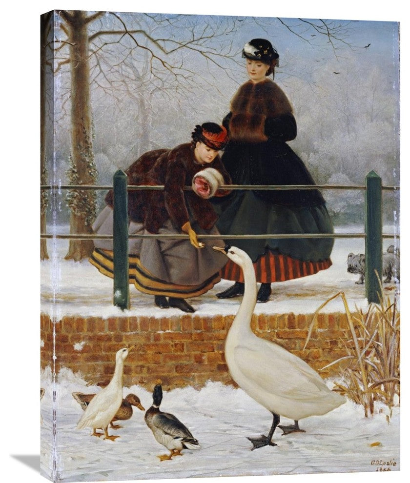 "Frozen Out" Stretched Canvas Giclee by George Dunlop Leslie, 23"x30"