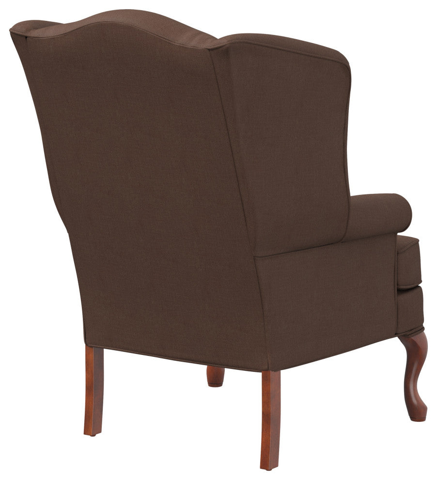 Erin Wingback Chair, Brown