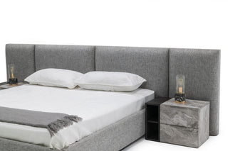Nova Domus Maranello Modern Grey Bed, Eastern King