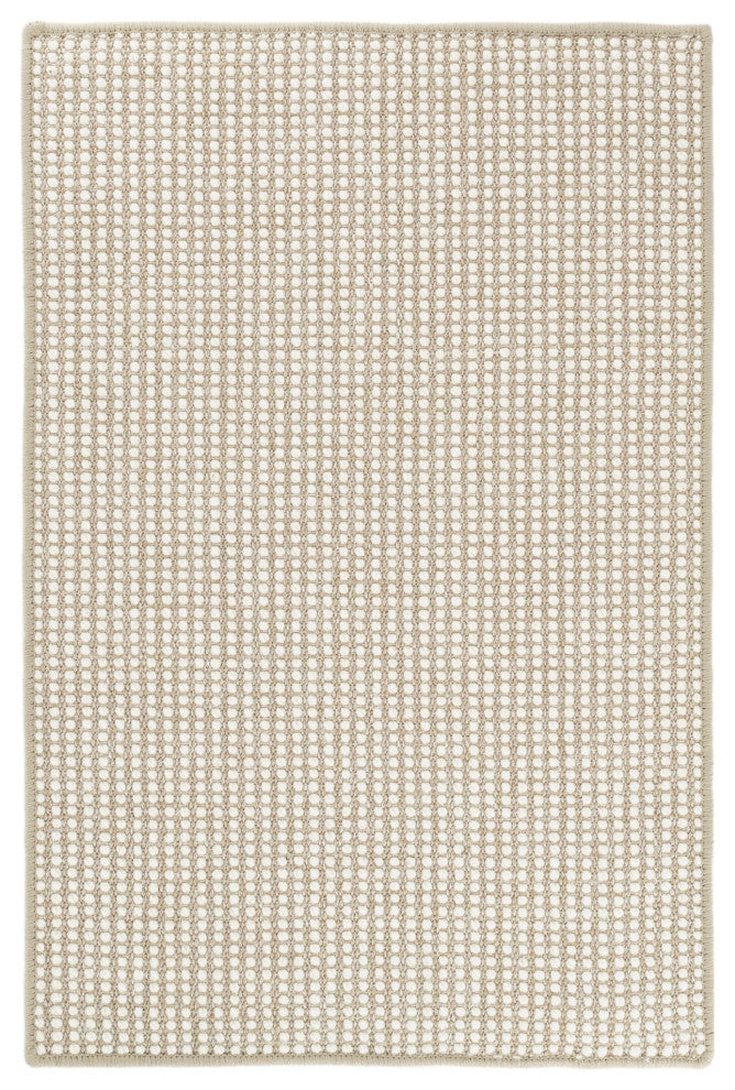 Dash & Albert Pixel Wheat Woven Sisal/Wool Rug, Natural, 5' x 8'