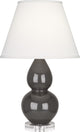 Small Double Gourd Accent Lamp, Ash