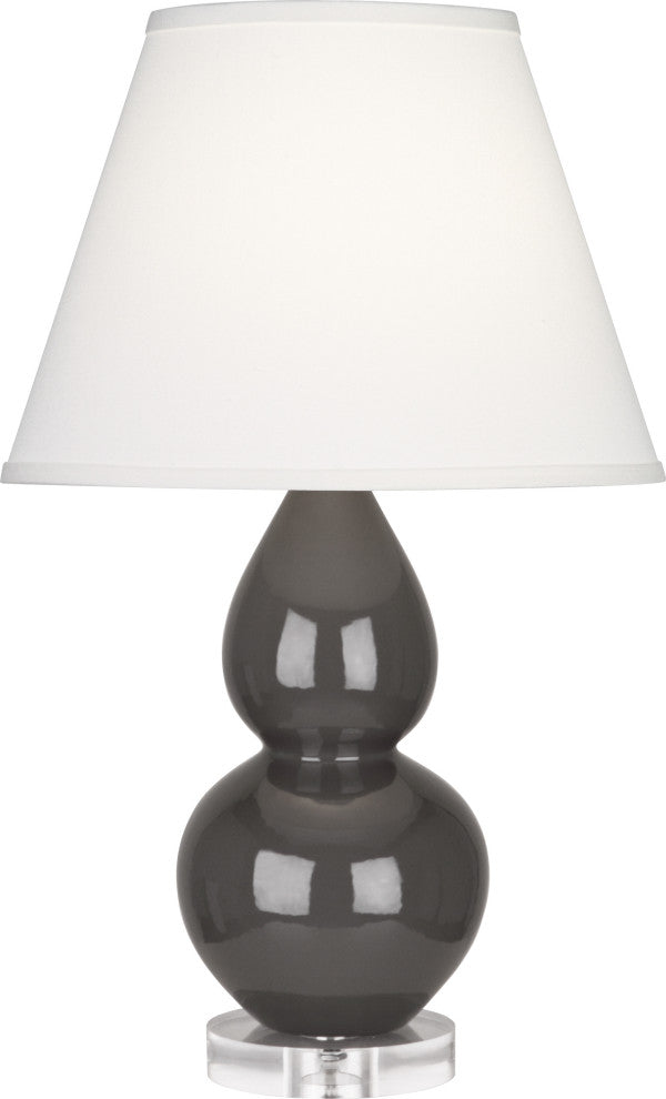 Small Double Gourd Accent Lamp, Ash