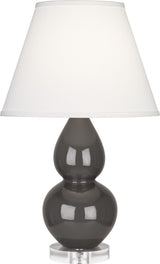 Small Double Gourd Accent Lamp, Ash