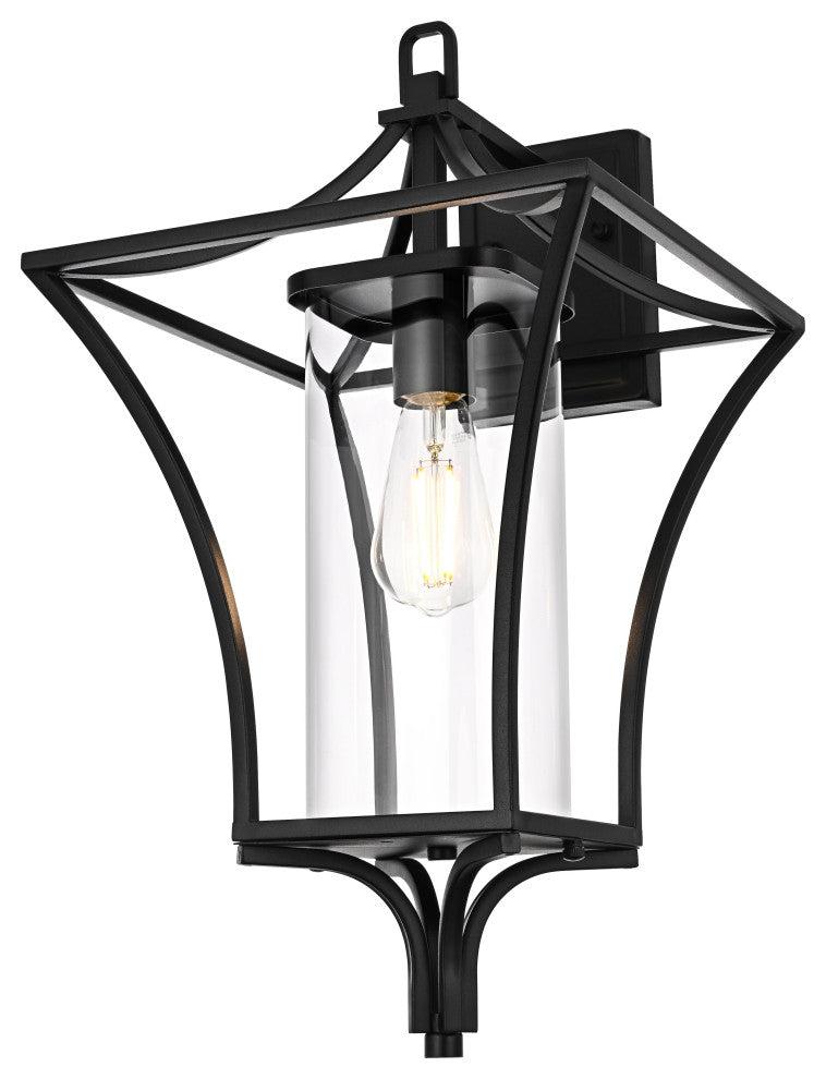 Home Living 12" Outdoor Wall Sconce, Black