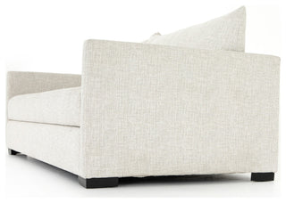 Wickham Sofa Bed, 86.5" Alameda Snow, Ebony, Ronan Linen, Queen