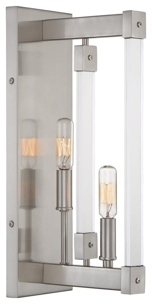Varaluz Halcyon 2-Light 16" Wall Sconce, Satin Nickel