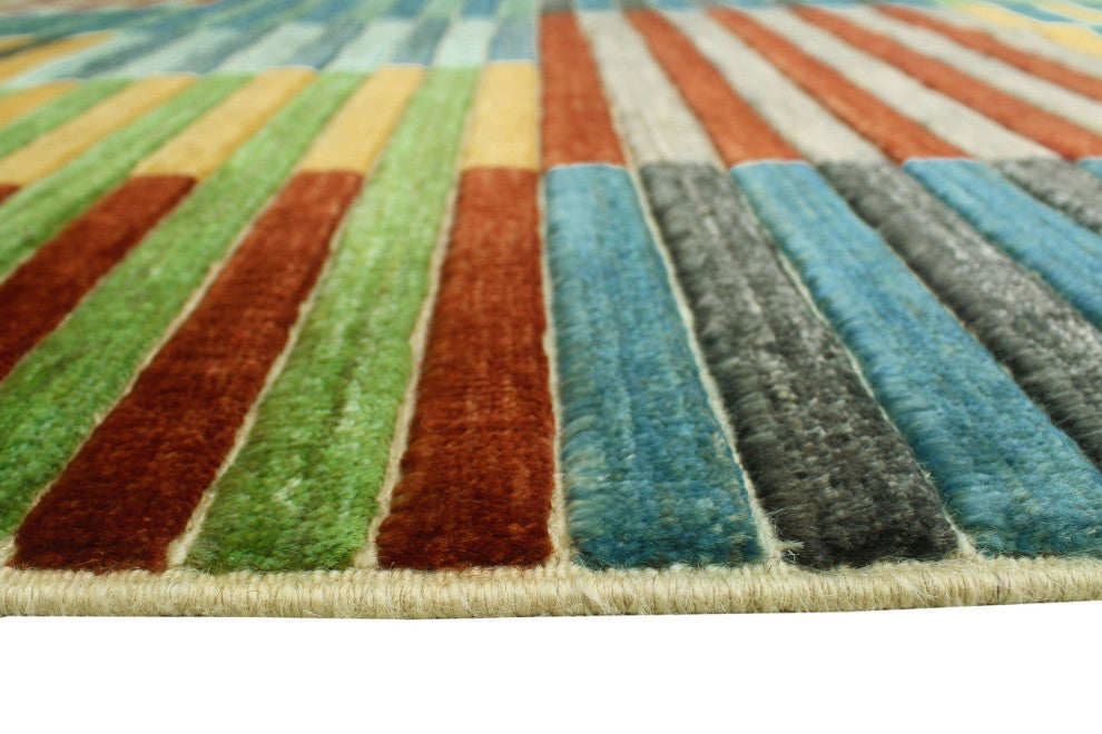 High-Low Chobi Galiya Blue Rug, 8''7x11''6