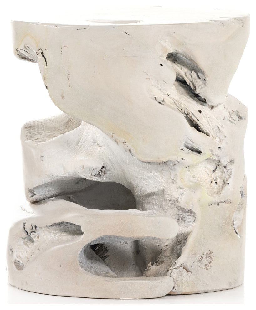 Teak Stool-Ivory Teak