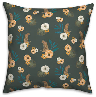 Tropical Jag Green 18x18 Spun Poly Pillow