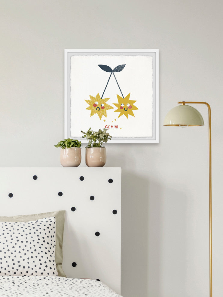 "Gemini" Framed Painting Print, 18x18