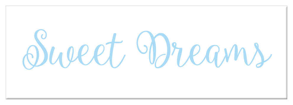 Sweet Dreams 12"x36" Canvas Wall Art, Blue