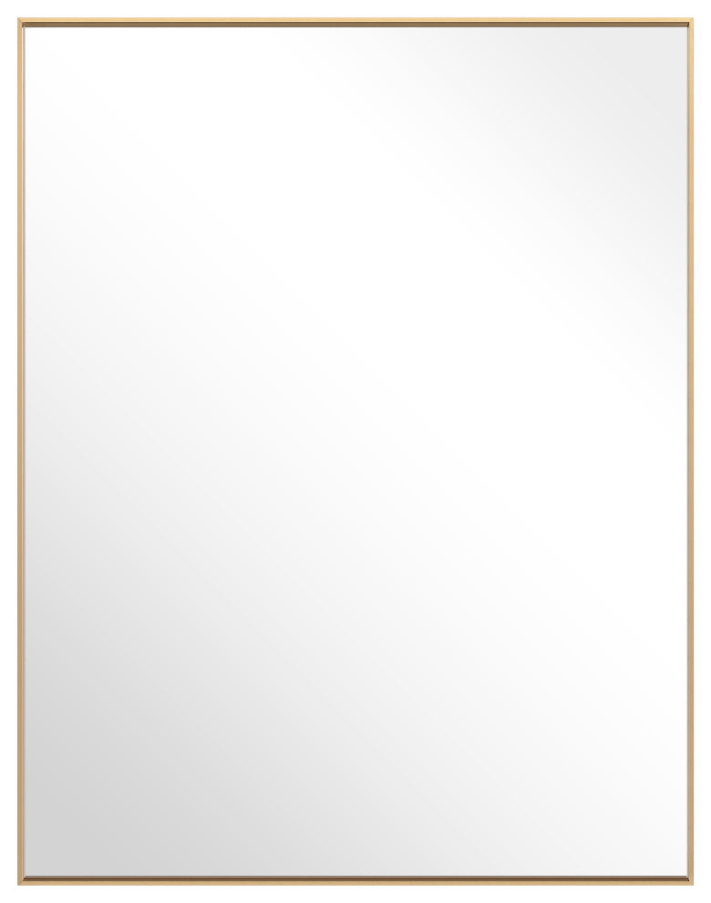 Rectangle Framed Bathroom Vanity Mirror Accent Wall Mirror, Gold, 30"x40