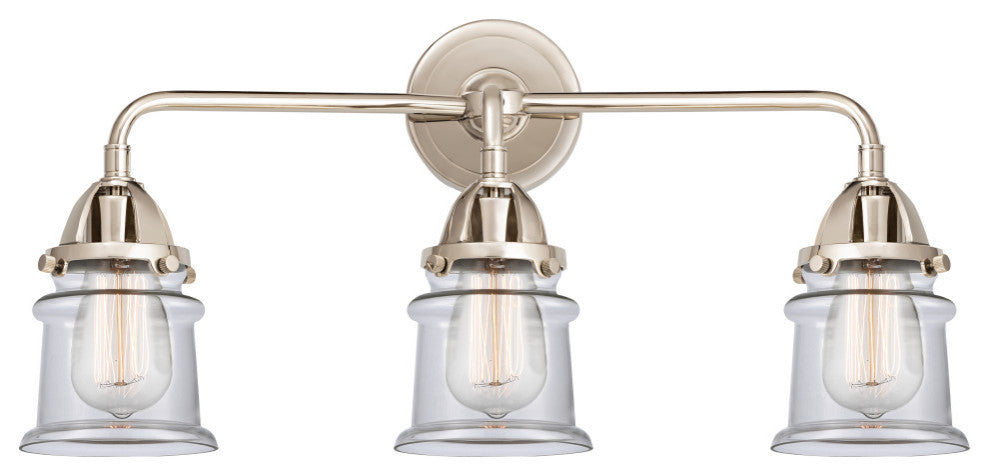 288-3W-PN-G182S 3 Light 23.25" Bath Vanity Light, Polished Nickel