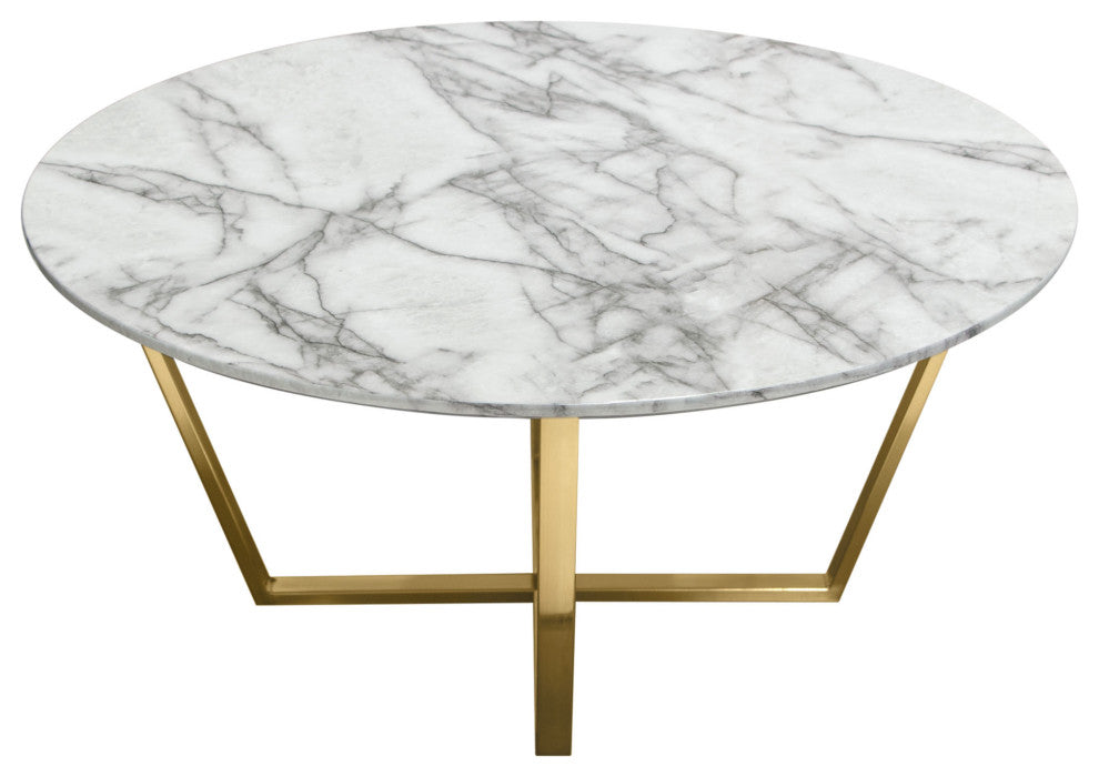 Vida 35" Round Cocktail Table, Gray