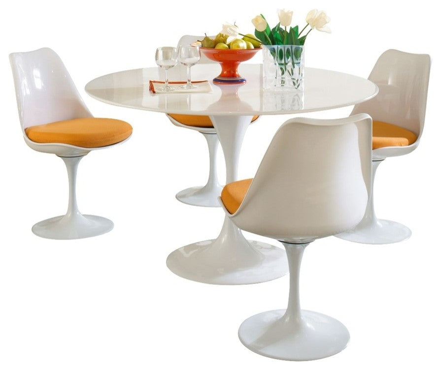 Lippa 5 Piece Dining Set in Orange