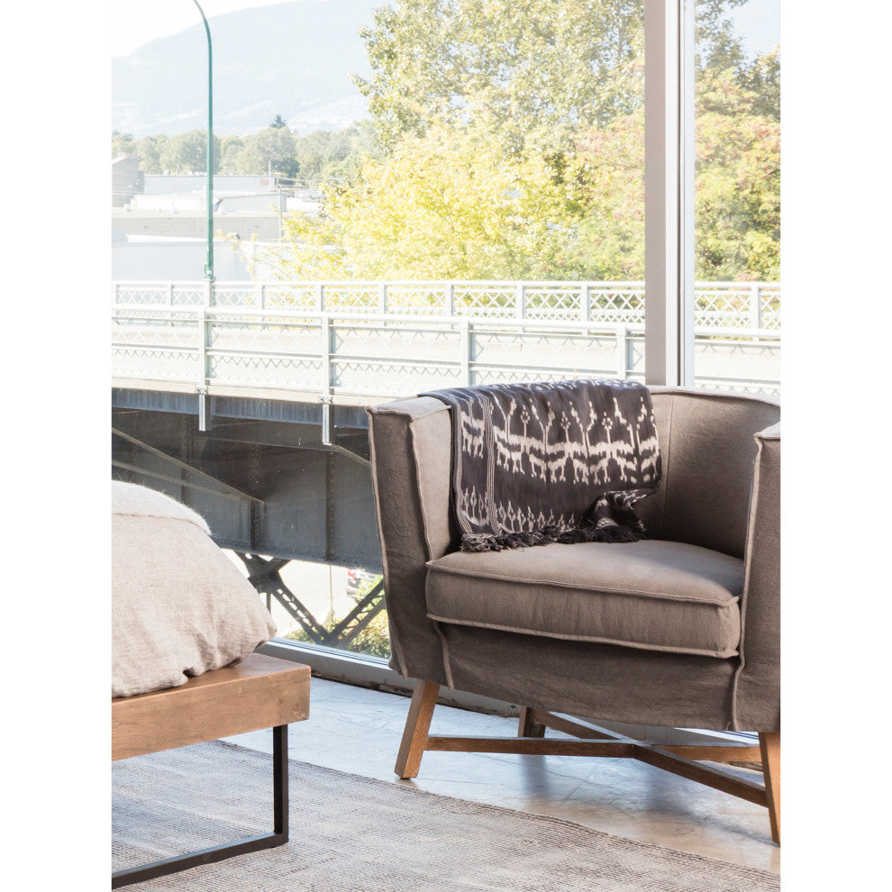 Discontinued Grand Club Chair Light Grey - Grey