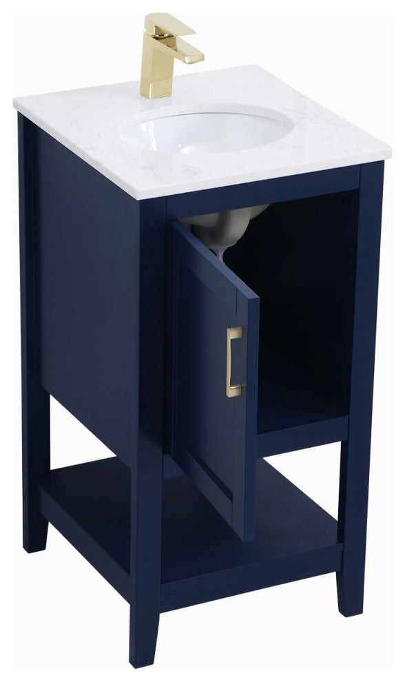 Elegant Lighting VF16018 Aubrey 18" - Blue