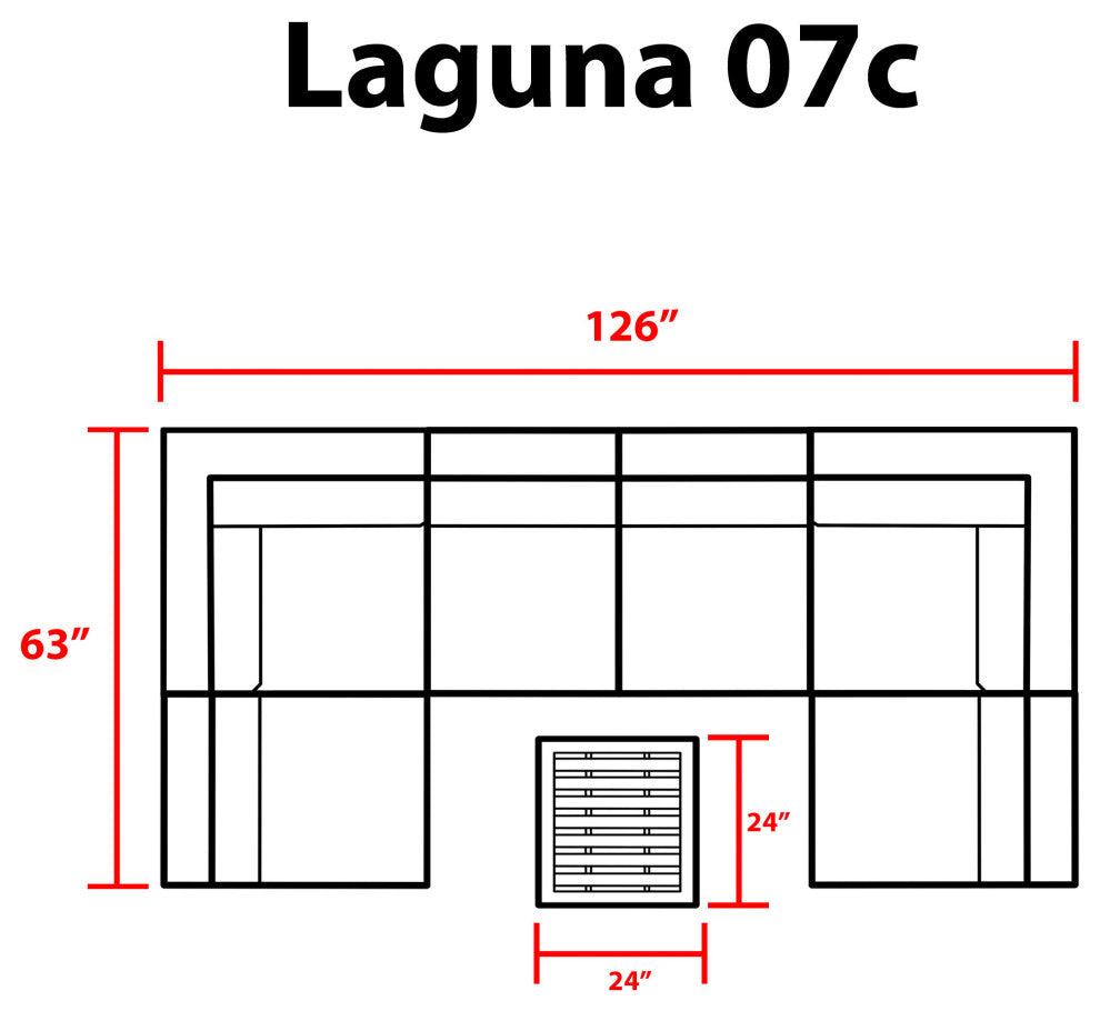 Laguna 7 Piece Outdoor Wicker Patio Furniture Set 07c