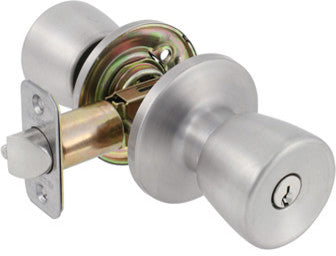 Galway Keyed Entry Knob Set, Stainless Steel