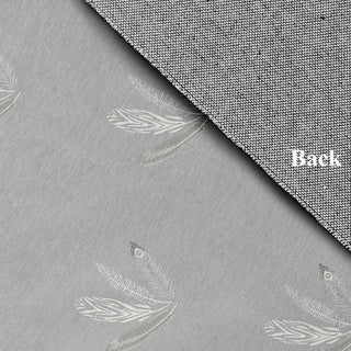Feather Pattern Spring Chenille Rug, Gray, 5'x7'
