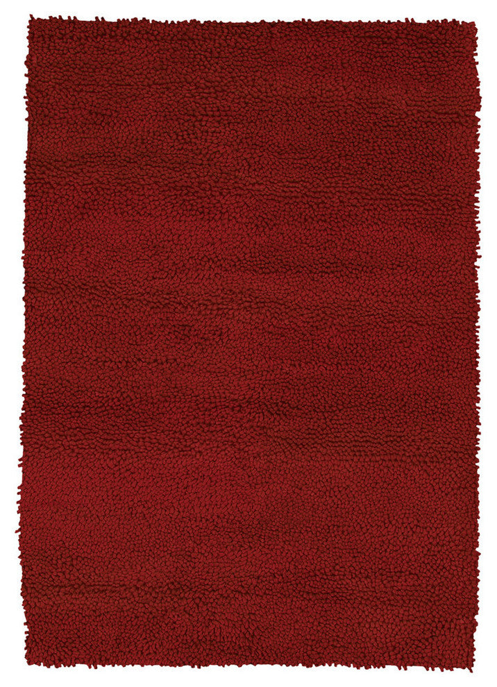 Strata Contemporary Area Rug, Deep Red, 5'x7'6" Rectangle