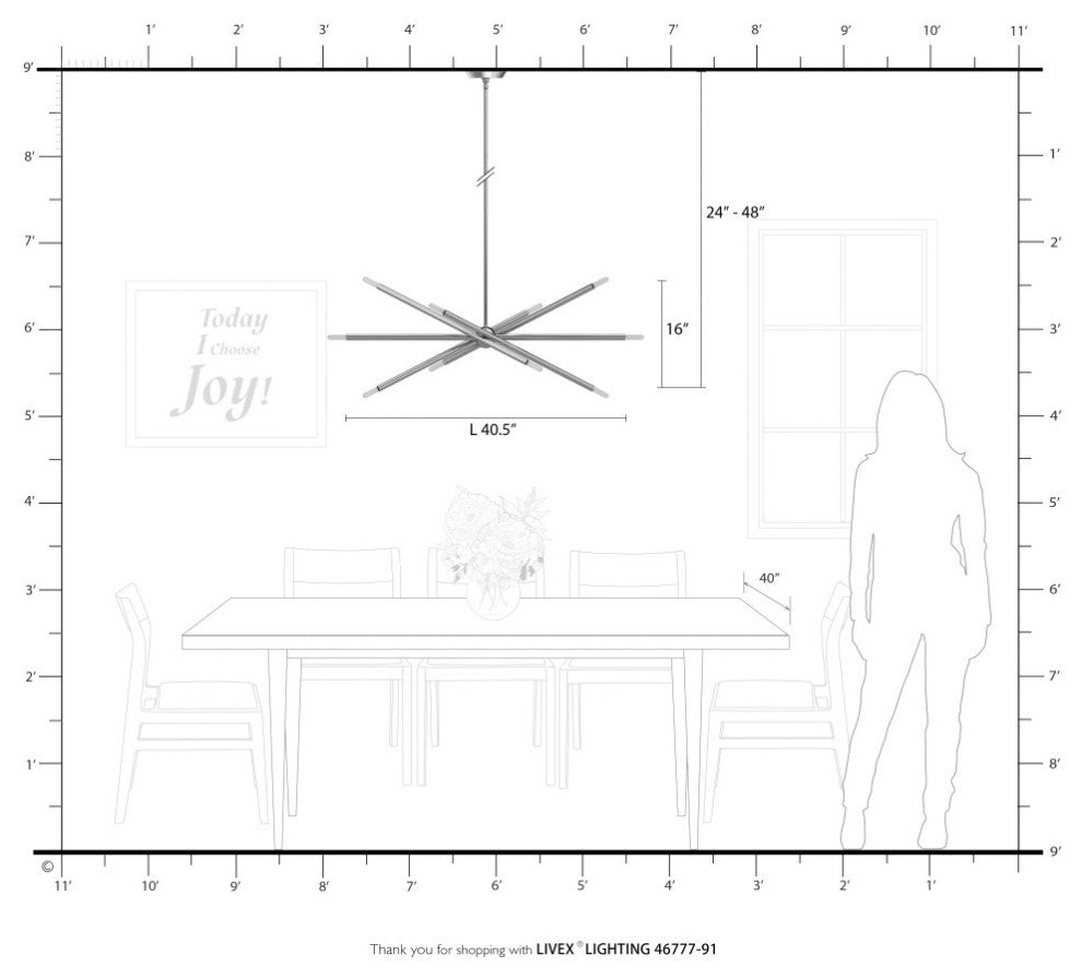 Soho 10 Light Brushed Nickel Linear Chandelier