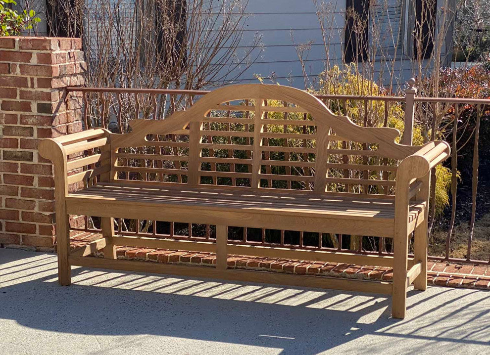 Lutyens Teak Bench, Natural, 6'