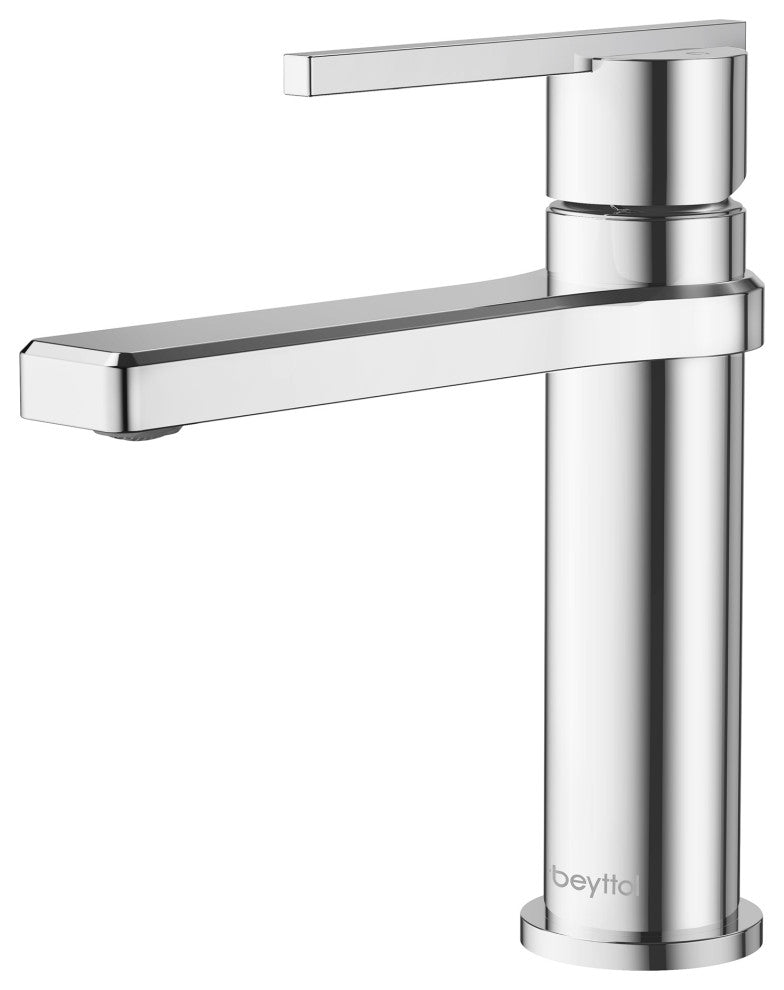 Single Handle Brass Bath Faucet, Supply line, Polish Chrome