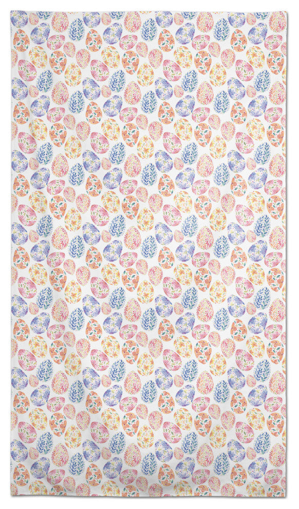 Colorful Floral Easter Eggs 58 x 102 Outdoor Tablecloth