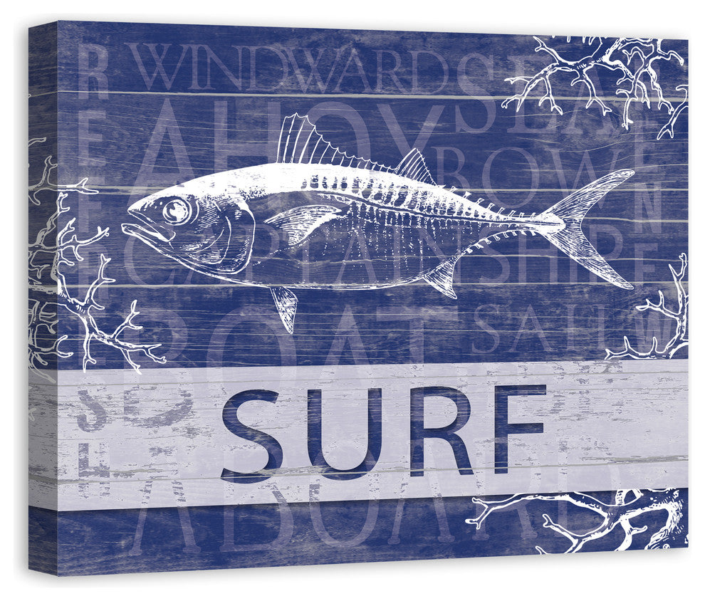 Surf Fish 24x30 Canvas Wall Art