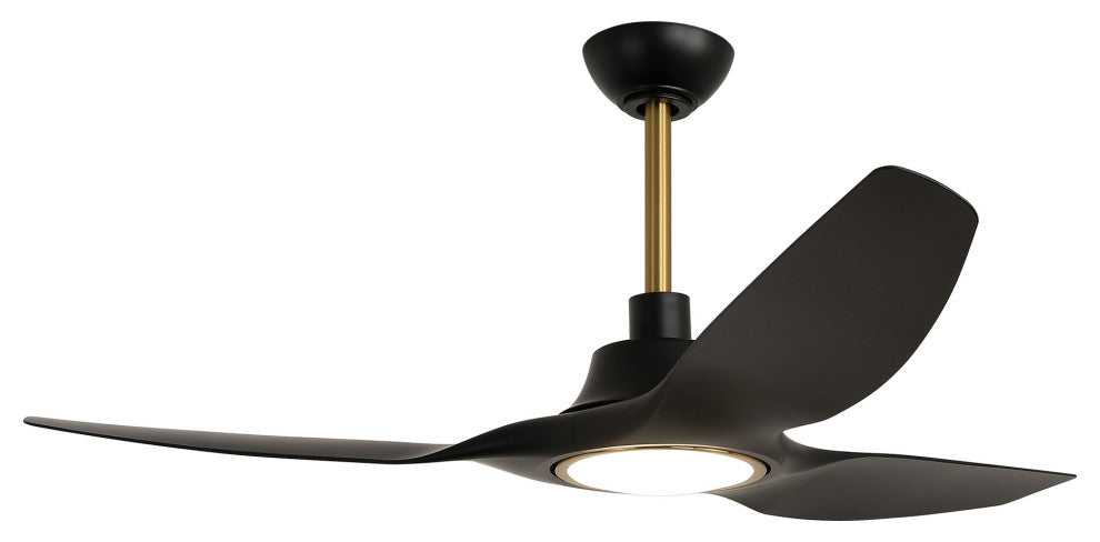 52-inch Modern Black LED Smart Ceiling Fan with Remote