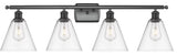 Innovations 516-4W-BK-GBC-82 4 Light Bath Vanity Light, Matte Black