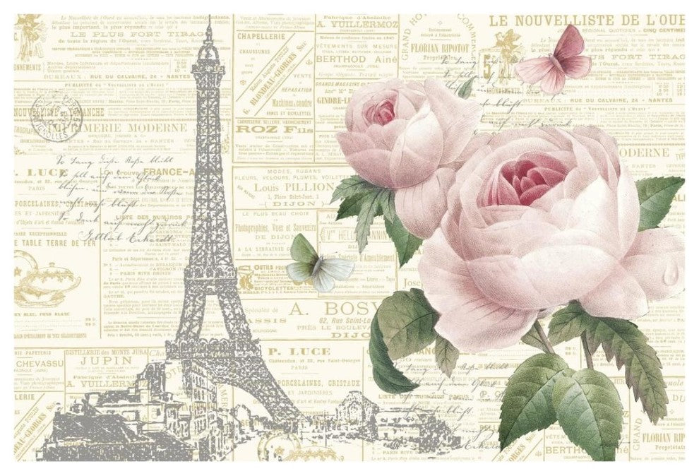 "Roses in Paris I" Digital Paper Print by Katie Pertiet, 32"x22"